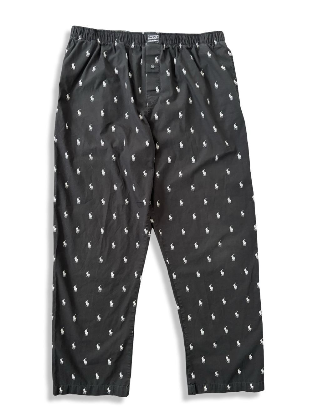 Polo Ralph Lauren Black Allover Pony Pajama Pants